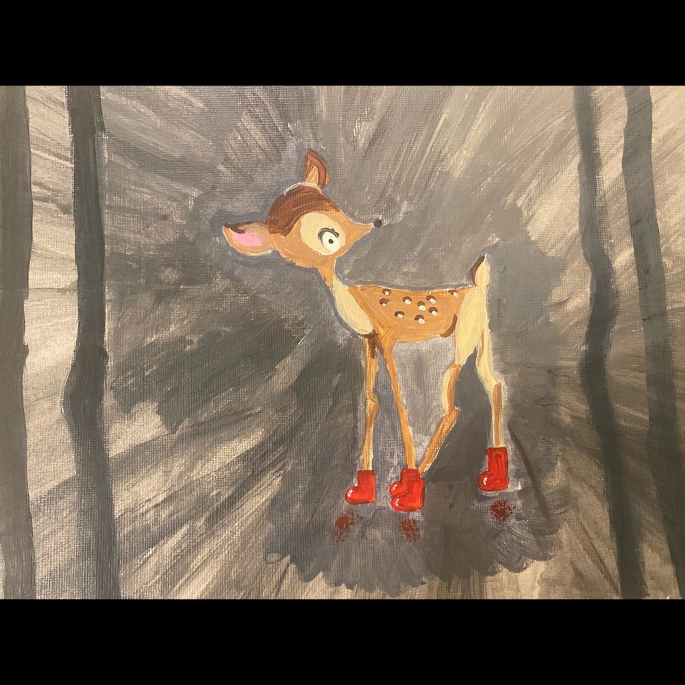 Tim burton deer in headlights